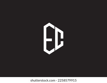 Initial letters EC, modern logo design