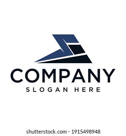initial letters ES logo design with lightning vector shape