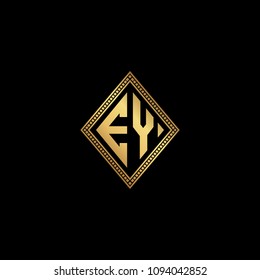 Initial letters EY YE diamond shape monogram logo