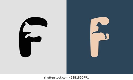 Initial Letters F Cat Logo Designs Bundle. It will be suitable for which company or brand name start those initial.