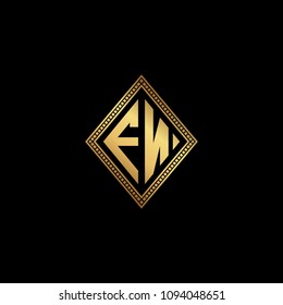 Initial letters FN NF diamond shape monogram logo