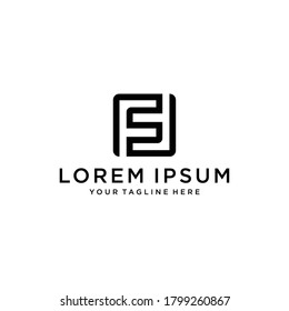 Initial letters FS S or SF overlap monogram logo.