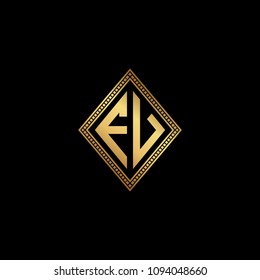 Initial letters FV VF diamond shape monogram logo