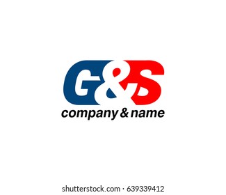 initial letters G & S logo template vector
