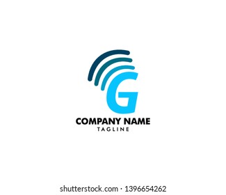 Initial Letters G Signal Logo Design
