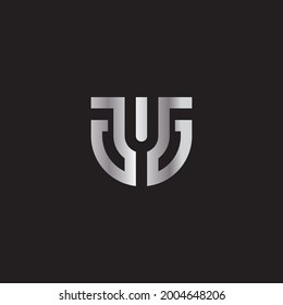 Letras iniciales Plantilla vectorial de inspiración de diseño de logotipo GG