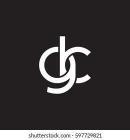 Initial letters gk, round linked chain shape lowercase logo modern design white black background