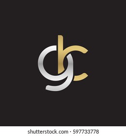 Initial letters gk, round linked chain shape lowercase logo modern design silver gold