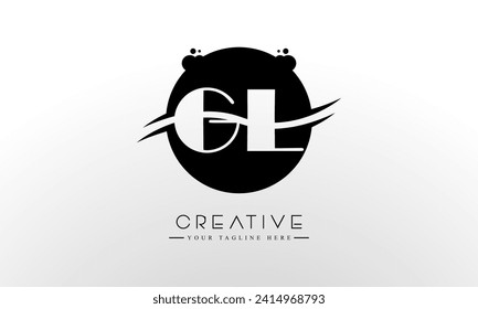 Initial Letters GL Circle Logo Fully Editable Logo Template