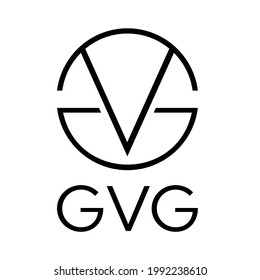 Initials Logo Design-Vektorgrafik. GVG Logo Design.