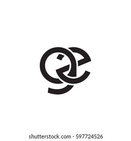 Initial letters gz, round linked chain shape lowercase logo modern design monogram black