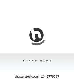 Erste Buchstaben H Logo Vorlage Design in runder Form. Designelemente für Logo-Symbole Rundthema Logo. Einfache Vektorgrafik in modernem Stil.