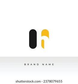 Initial letters H logo template design in multiple shape. Logo icon design template elements. Monogram. Linear logo. Simple vector sign illustration in a modern style.