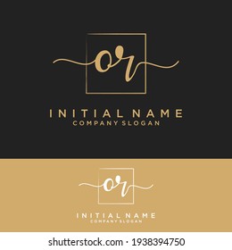 OR Initial letters, handwriting signature logo.