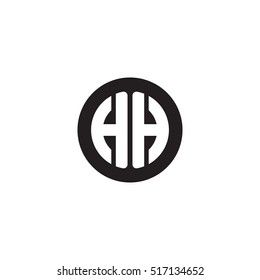 Initial Letters Hh Circle Shape Monogram Stock Vector (Royalty Free ...