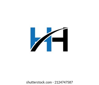 Initial Letters HH Logo Icon Design Concept Vector illustration Template Symbol.