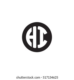 Initial Letters Hi Circle Shape Monogram Stock Vector (Royalty Free ...