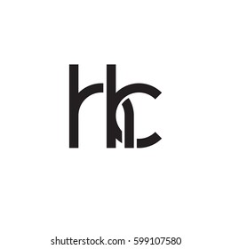 Initial letters hk, round linked overlapping chain shape lowercase logo modern design monogram black