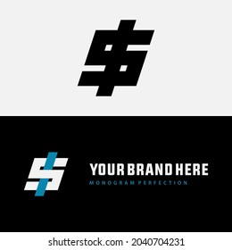 Initial letters I, S, IS or SI overlapping, interlocked monogram logo