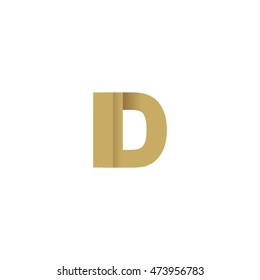 Initial Letters Id Overlapping Fold Logo Stock Vector (Royalty Free ...