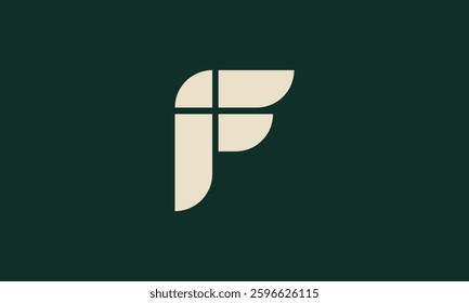 initial letters "iF" minimalistic monogram logo design