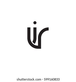 Initial letters iv, vi, round linked overlapping lowercase logo modern design monogram black