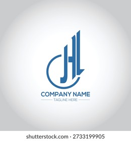 Letras iniciales J, H, y L diseño de logotipo corporativo, diseño de logotipo elegante moderno
