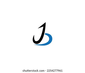 Letras Iniciales JB, ub Concepto Único De Logotipo. Ilustración moderna de vectores de tipos de letra alfabetos.