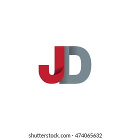 Initial Letters Jd Overlapping Fold Logo Stock Vector (Royalty Free ...