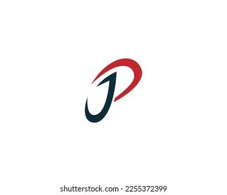 Initial Letters JP, P Unique Logo Concept. Modern Alphabet Font Vector Illustration.