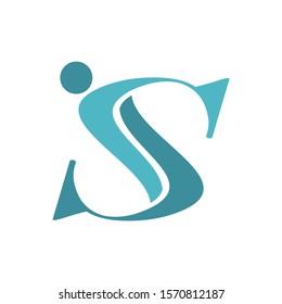 Initial letters JS modern logo template