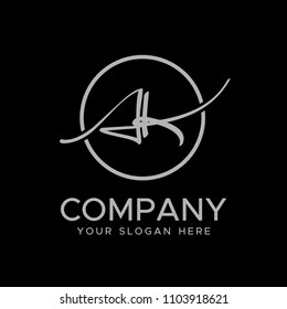 Initial letters A K elegant logo, Modern Logo Design Vector