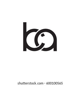 Initial letters ka, round linked overlapping chain shape lowercase logo modern design monogram black