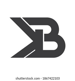 Initial letters kb logo vector design template