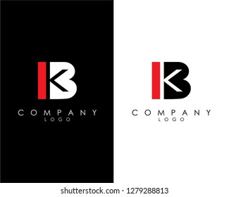 Initial Letters kb/bk abstract company Logo Design vector