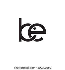 Initial letters ke, round linked overlapping chain shape lowercase logo modern design monogram black