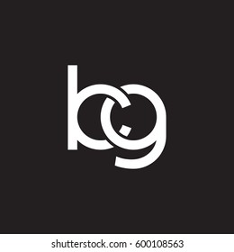 Initial letters kg, round linked overlapping chain shape lowercase logo modern design white black background