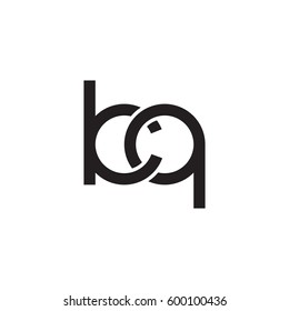 Initial letters kq, round linked overlapping chain shape lowercase logo modern design monogram black