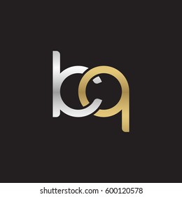 Initial letters kq, round linked overlapping chain shape lowercase logo modern design silver gold