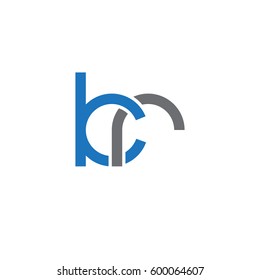 Initial letters kr, round linked overlapping chain shape lowercase logo modern design blue gray