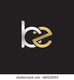 Initial letters kz, round linked overlapping chain shape lowercase logo modern design silver gold