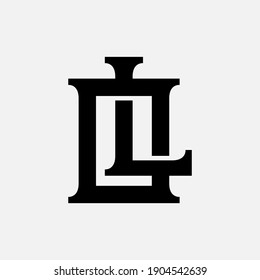 Initial letters L, O, LO or OL overlapping, interlock, monogram logo, black color on white background