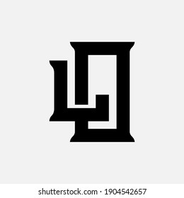 Initial letters L, O, LO or OL overlapping, interlock, monogram logo, black color on white background