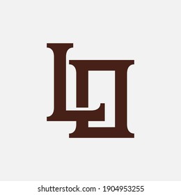 Initial letters L, O, LO or OL overlapping, interlock, monogram logo, brown color on white background