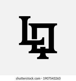 Initial letters L, Q, LQ or QL overlapping, interlock, monogram logo, black color on white background