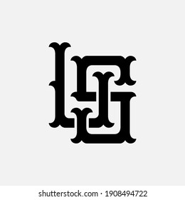 Initial letters L, S, LS or SL overlapping, interlock, monogram logo, black color on white background