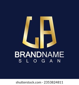 Initial Letters LA Logo Design Vector Template.