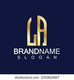 Initialbuchstaben LA Logo Design Vektorvorlage.