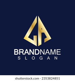 Initialbuchstaben LA Logo Design Vektorvorlage.
