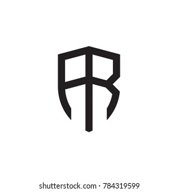 Initial letters line shield shape logo - Shutterstock ID 784319599